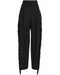 Carven - Tuxedo Wool Fringe-Detail Trousers - Lyst