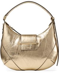 Jimmy Choo - Small Bar Metallic Leather Shoulder Bag - Lyst