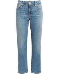 7 For All Mankind - Calie Mid-Rise Straight Jeans - Lyst