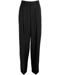 Polo Ralph Lauren - Wool Pleated Wide Trousers - Lyst