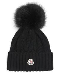 Moncler - Moncler Cashmere Blend Beanie With Pom Pom - Lyst