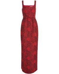 Saloni - Rose Brocade Bora Maxi Dress - Lyst