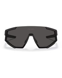 Prada Linea Rossa - Shield Pillow Sunglasses - Lyst