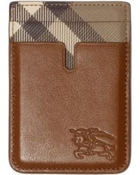 Burberry - Pop Check Magnetic Card Holder - Lyst