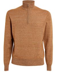 FIORONI CASHMERE - Quarter-zip Melange Sweater - Lyst