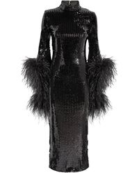 ‎Taller Marmo - Ostrich-feather Del Rio Disco Dress - Lyst