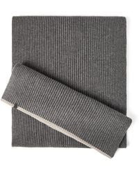 Brunello Cucinelli - Cashmere Ribbed Monili-Detail Scarf - Lyst