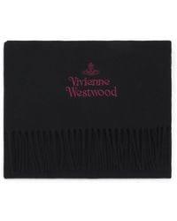 Vivienne Westwood - Wool Embroidered Logo Scarf - Lyst