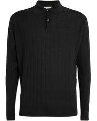 John Smedley - Merino Wool Long-sleeve Polo Shirt - Lyst