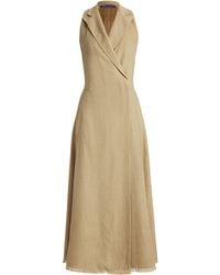 Ralph Lauren - Silk-Linen Twill Alecia Dress - Lyst