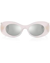 Loewe - Anagram Bevelled Oval Sunglasses - Lyst