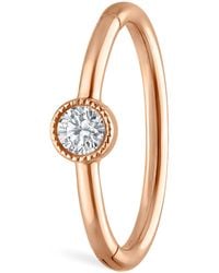 Maria Tash - And Diamond Scalloped Single Hoop Earring - Lyst