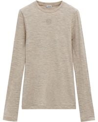 Loewe - Wool-Blend Long-Sleeve T-Shirt - Lyst