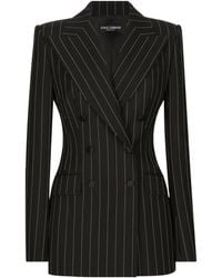 Dolce & Gabbana - Wool Pinstripe Blazer - Lyst