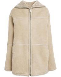 Yves Salomon - Curly Shearling-Suede Hooded Coat - Lyst