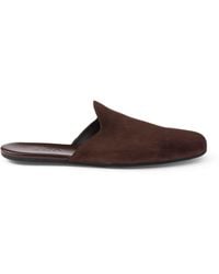 Prada - Suede Mules - Lyst
