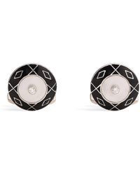 Deakin & Francis - Diamond And Mother-Of-Pearl Cufflinks - Lyst