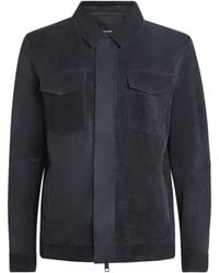 Yves Salomon - Suede Zip-Up Jacket - Lyst