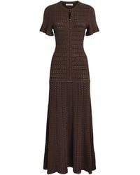 Sandro - Pointelle-Knit Rhinestone Maxi Dress - Lyst