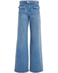Maje - Braided High-Rise Flared Jeans - Lyst