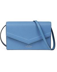 Smythson - Panama Leather Envelope Cross-Body Bag - Lyst
