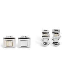 Tateossian - Thompson Mother-Of-Pearl Mosaic Cufflinks And Studs Set - Lyst