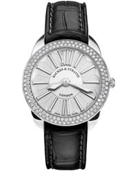 Backes & Strauss Stainless Steel And Diamond Piccadilly Renaissance Watch 33mm - Grey