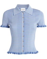 Claudie Pierlot - Striped Polo Shirt - Lyst