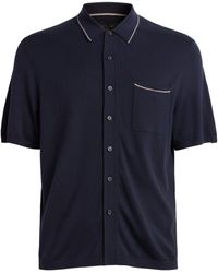 Rag & Bone - Silk-Cotton Short-Sleeve Conrad Shirt - Lyst