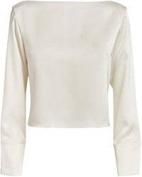 Theory - Boat-neck Blouse - Lyst