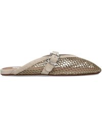 Alaïa - Suede Fishnet Mules - Lyst
