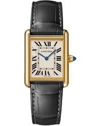 Cartier - Large Yellow Gold Tank Louis Watch 25.5mm - Lyst
