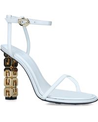Givenchy G Cube Leather Sandals in Ivory (White) | Lyst