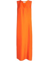 Rohe - Silk V-Neck Midi Dress - Lyst