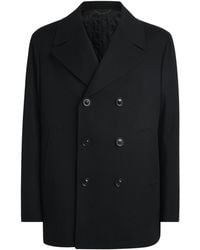 Canali - Wool-Cashmere Pea Coat - Lyst