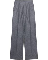 Tom Ford - Wool-Cashmere Flannel Wide-Leg Tailored Trousers - Lyst
