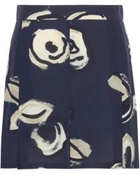 Max Mara - Silk Printed Shorts - Lyst