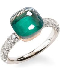 Pomellato - Mixed, Diamond, Topaz And Agate Nudo Classic Ring - Lyst