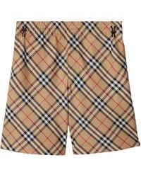 Burberry - Relaxed Check Shorts - Lyst