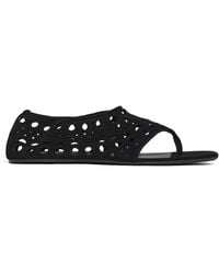 Alaïa - Suede Vienne Thong Sandals - Lyst