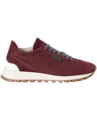 Brunello Cucinelli - Suede Monili-Trim Sneakers - Lyst