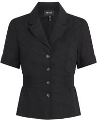ME+EM - Linen-Blend Soft Sculpt Top - Lyst