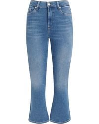 7 For All Mankind - The Leggy Bootcut Crop Jeans - Lyst