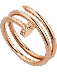 Cartier - Rose And Diamond Double Juste Un Clou Ring - Lyst