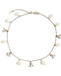 Vivienne Westwood - Silver-tone Brass And Creamrose Pearl Emiliana Necklace - Lyst
