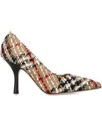 Burberry - Tweed Check Dame Pumps​ 90 - Lyst