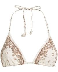 Devon Windsor - Bandana Print Elis Bikini Top - Lyst