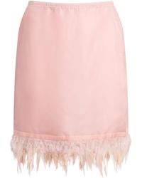 STAUD - Silk Feather-Trim Lark Skirt - Lyst