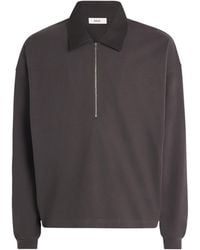 Agolde - Cotton Darius Half-Zip Polo Sweatshirt - Lyst