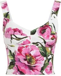 Dolce & Gabbana - Top With Floral Pattern - Lyst